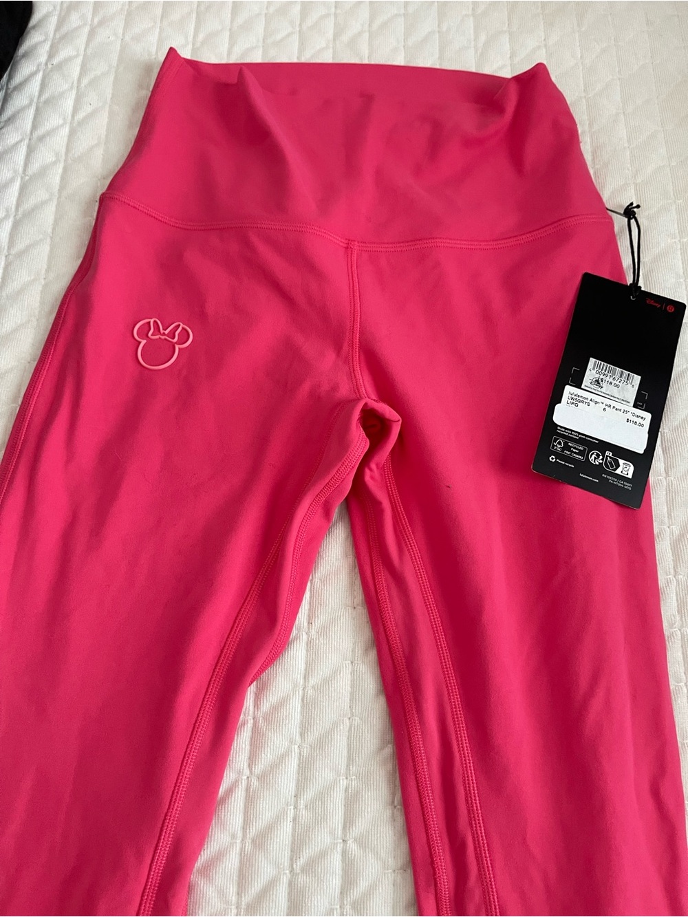 Lululemon x Disney Pink Athletic Set - Sports Bra & Leggings set size 6 - Picture 9 of 12